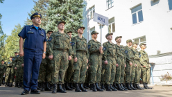 Курсанты нового набора и знаменная группа ВУЦ приняли участие в торжественном мероприятии «Здравствуй первокурсник»